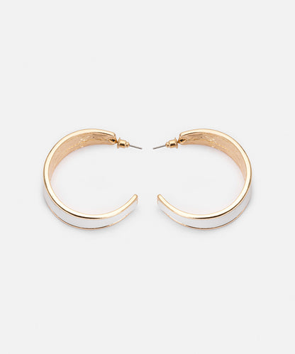 Contrast Hoop Earrings