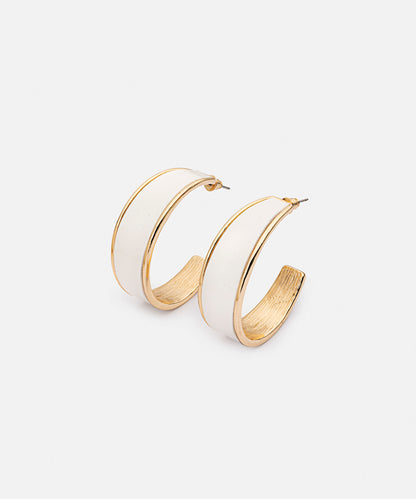 Contrast Hoop Earrings