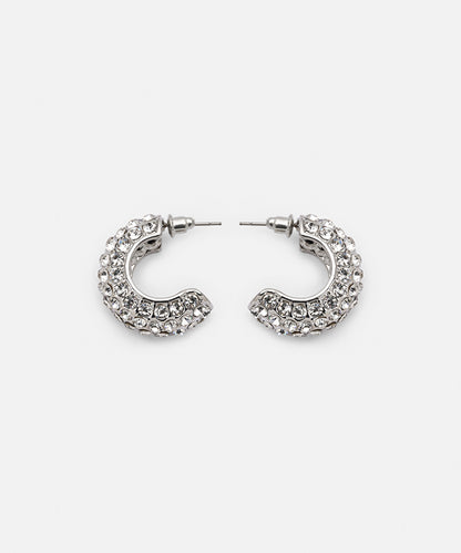 Rhinestone Hoop Earrings
