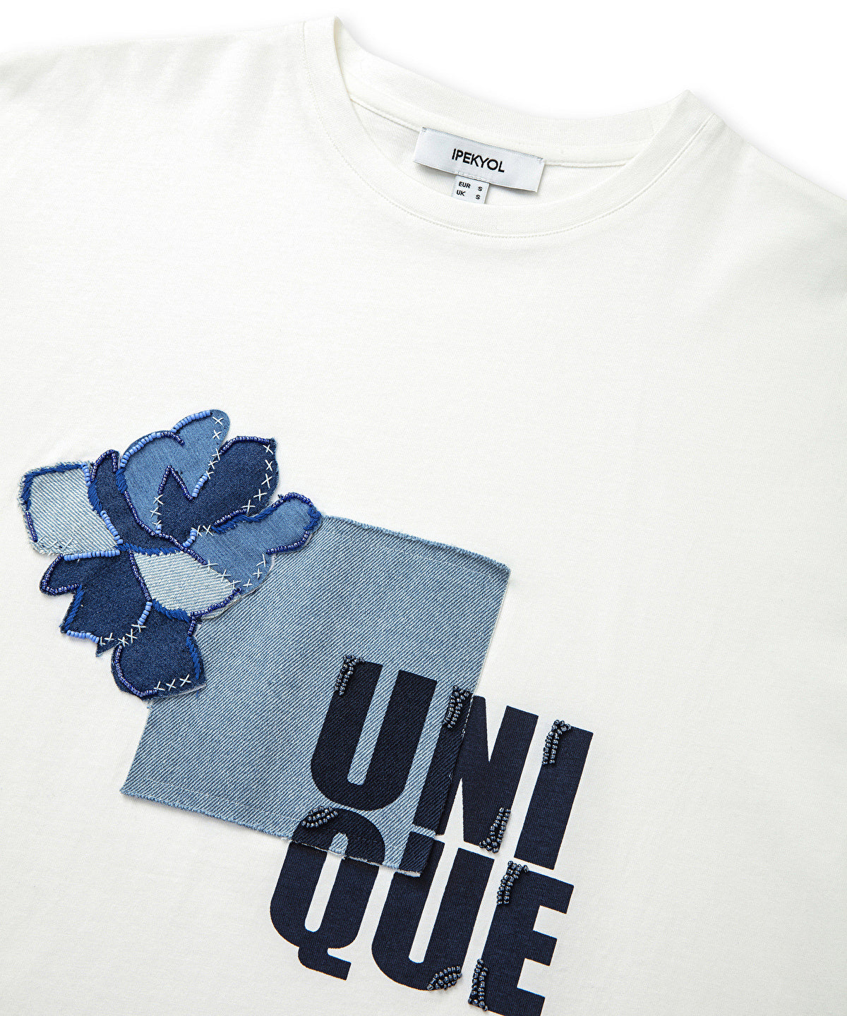 Zoomed Denim Applique T-Shirt