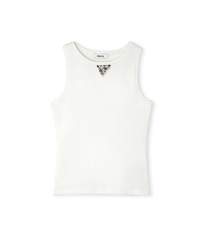 T-shirt with stone embellishments