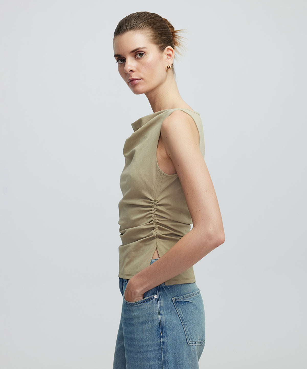 Zoomed Gathered T-Shirt