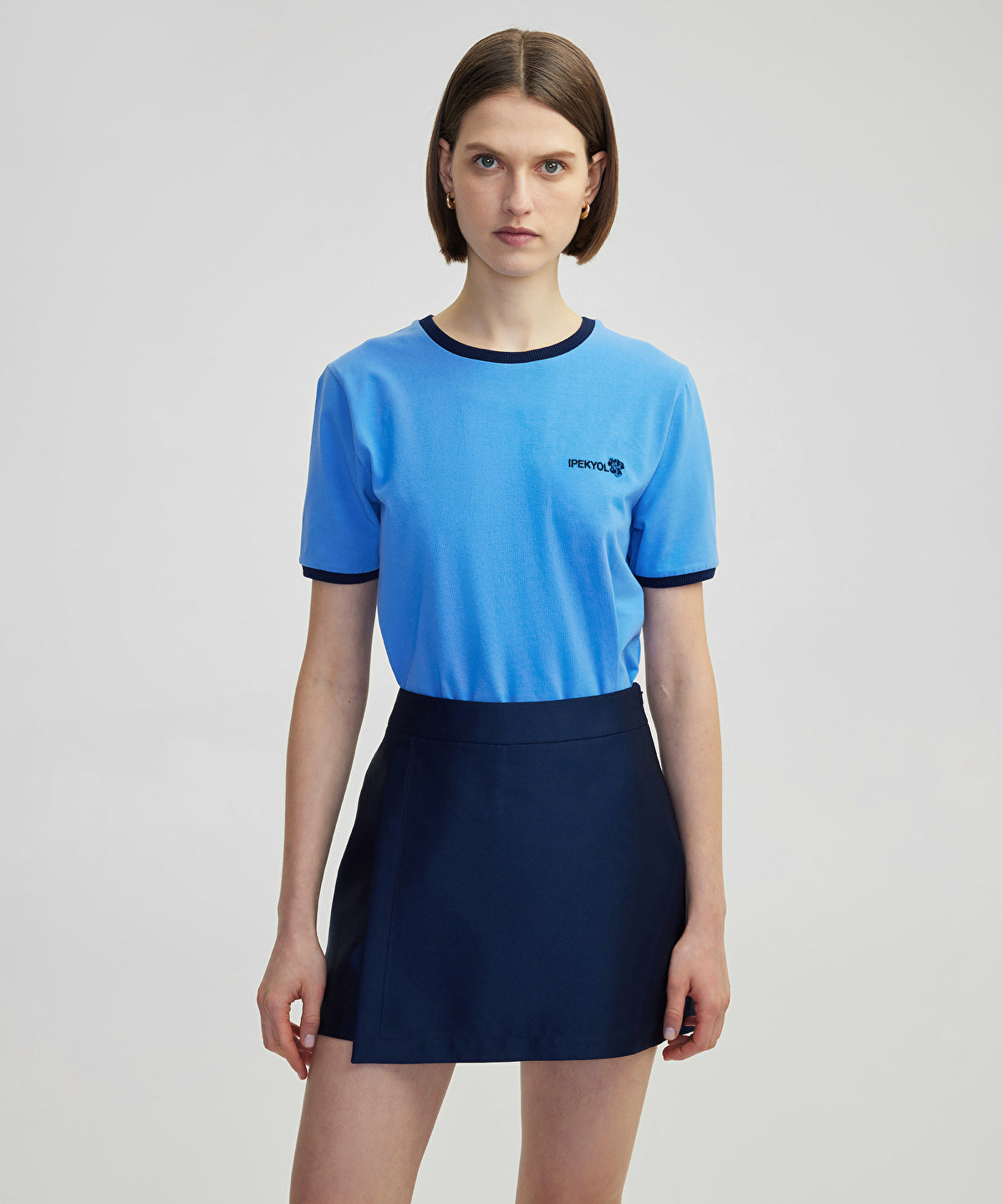 Zoomed Logo Embroidered T-Shirt
