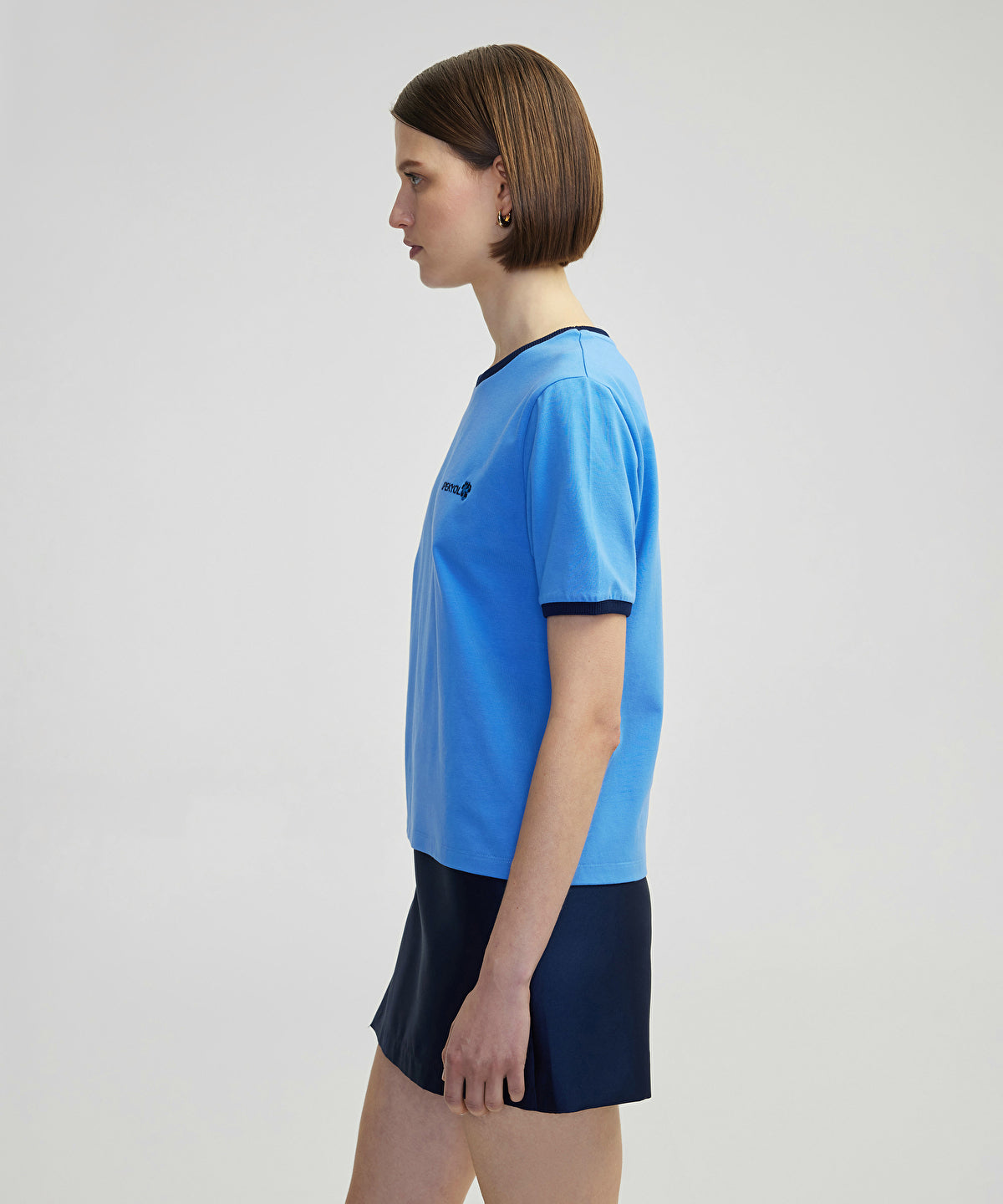 Zoomed Logo Embroidered T-Shirt