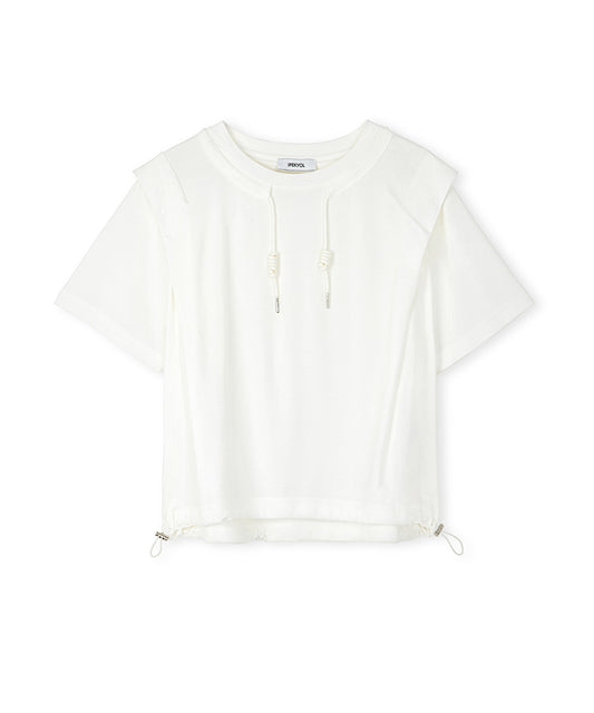 T-Shirt With Adjustable Hem 