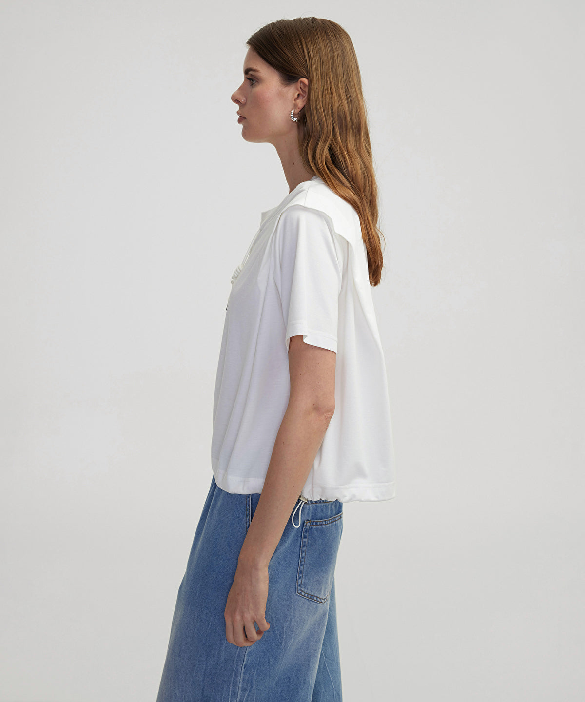 T-Shirt With Adjustable Hem 