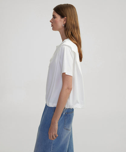 T-Shirt With Adjustable Hem 