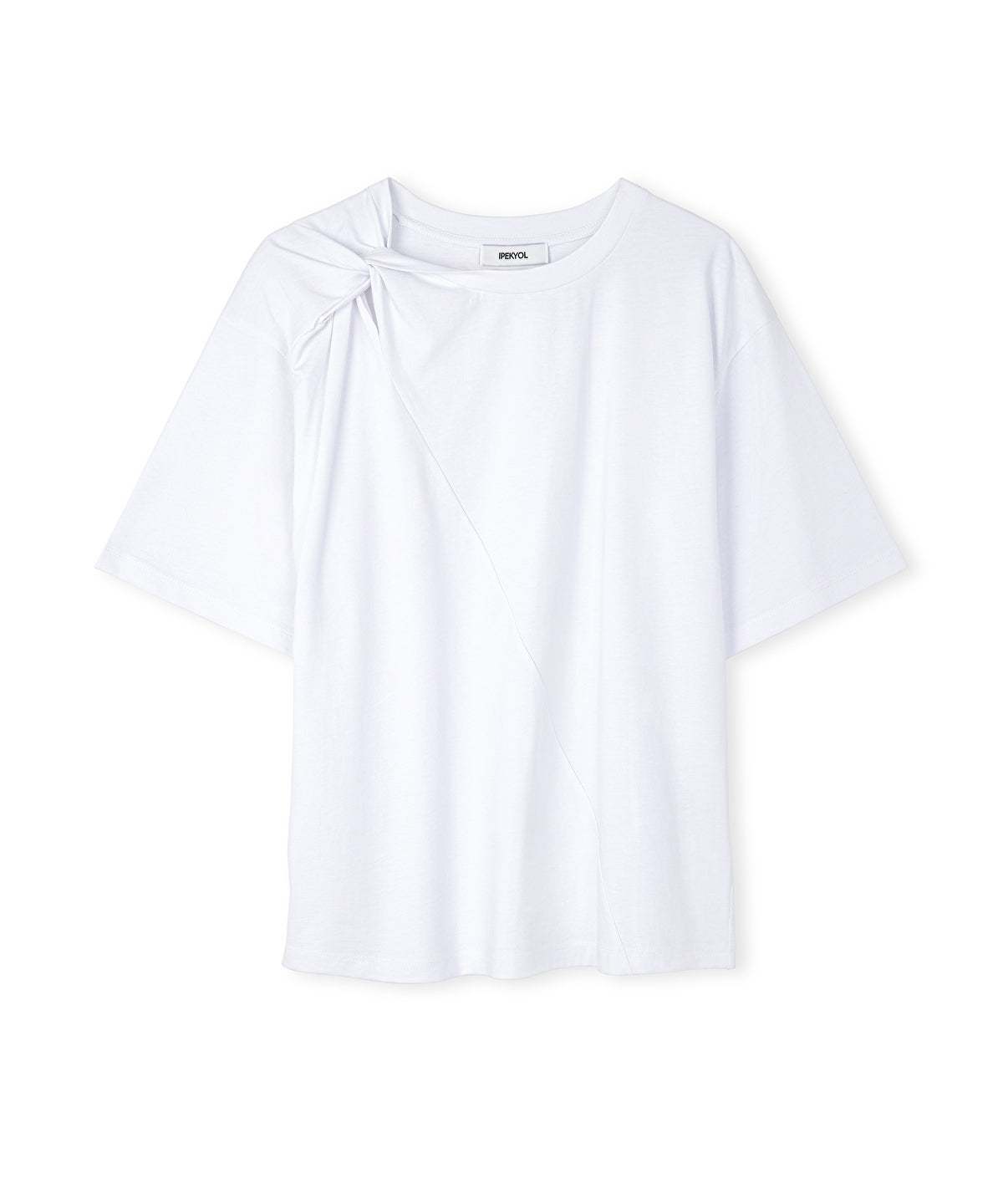 Zoomed Asymmetric Twisted T-Shirt