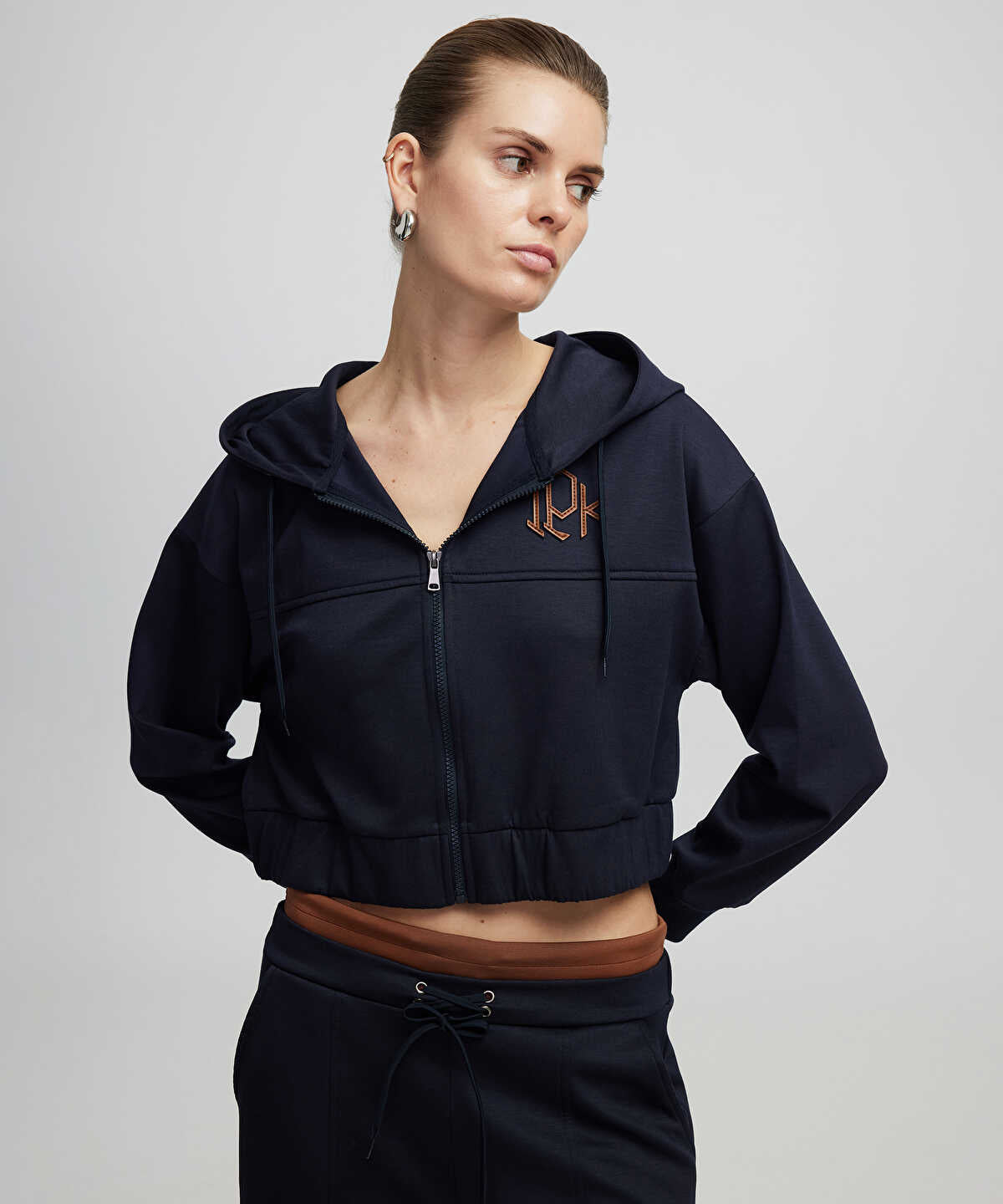 Sweatshirt With Monogram Applique