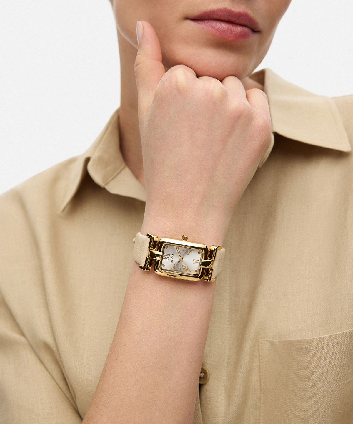 Zoomed Rectangular Wristwatch