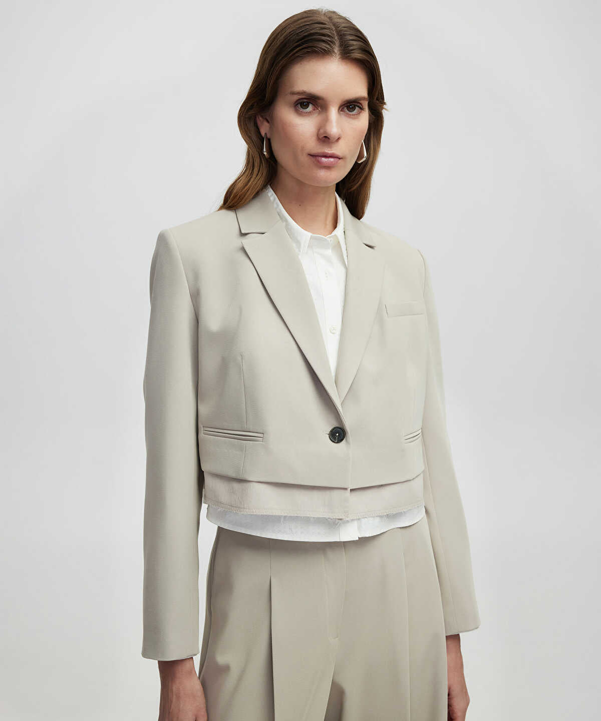 Mixed Media Blazer