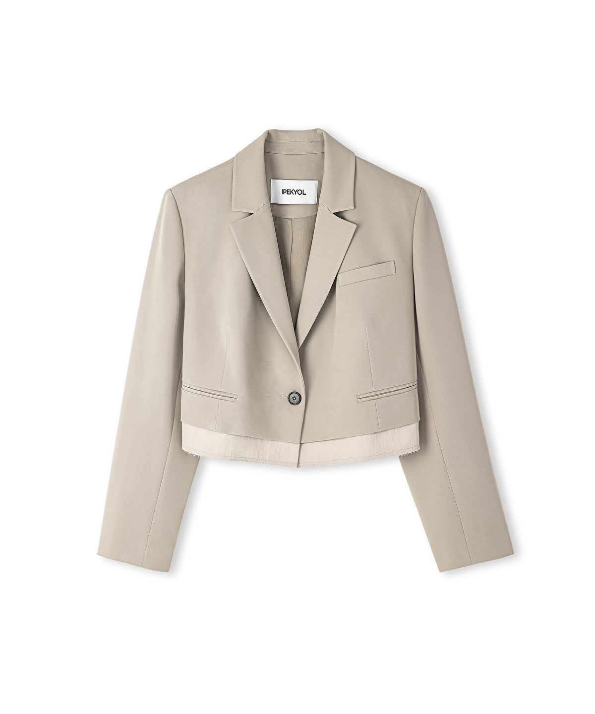 Zoomed Mixed Media Blazer