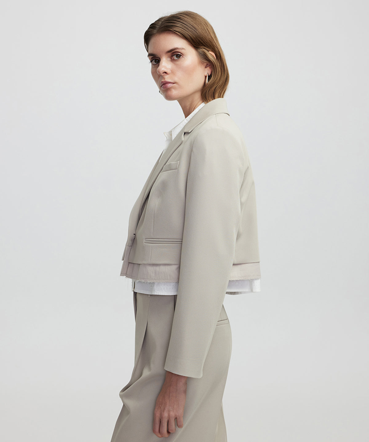 Zoomed Mixed Media Blazer