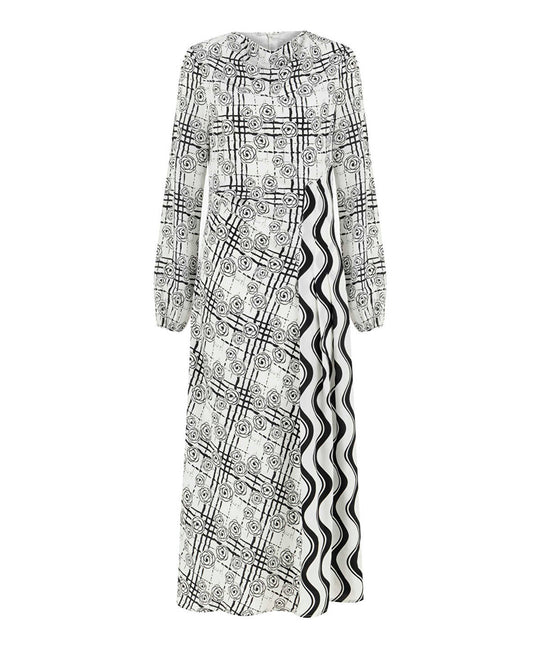 Printed Viscose Midi Dress