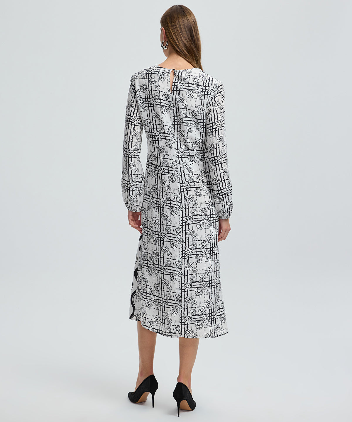 Zoomed Printed Viscose Midi Dress