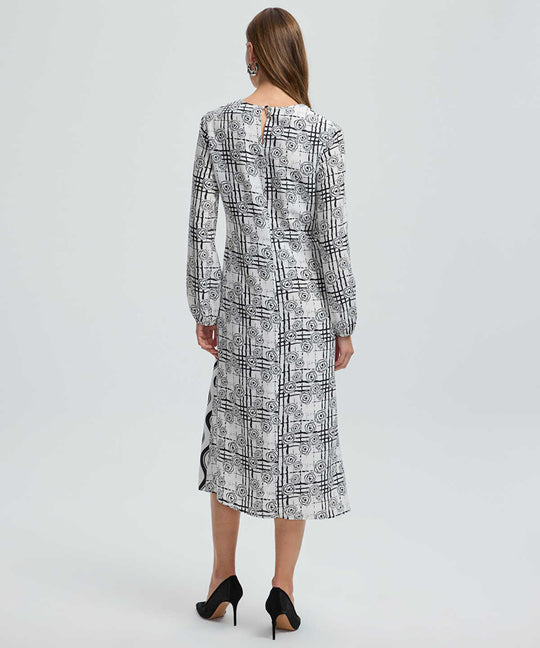 Printed Viscose Midi Dress