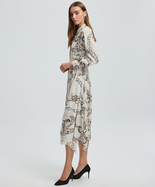 Printed Midi Shirt Dress