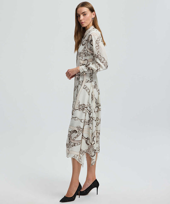Printed Midi Shirt Dress