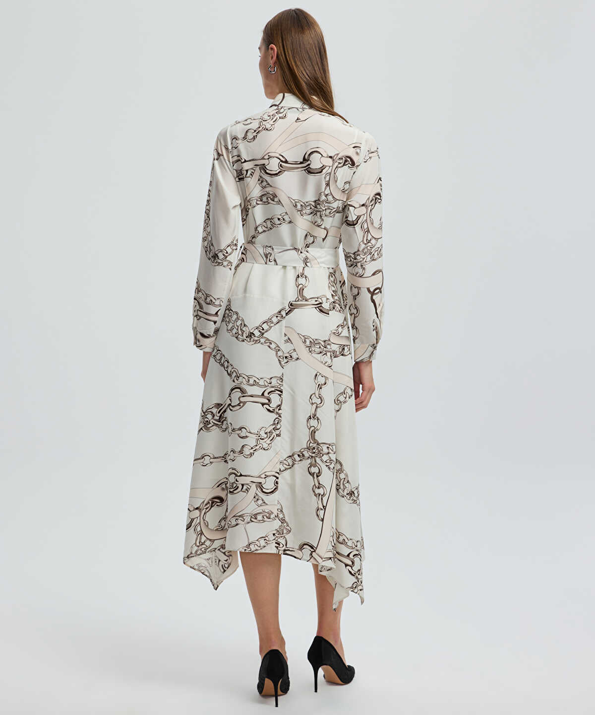 Printed Midi Shirt Dress