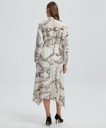 Printed Midi Shirt Dress