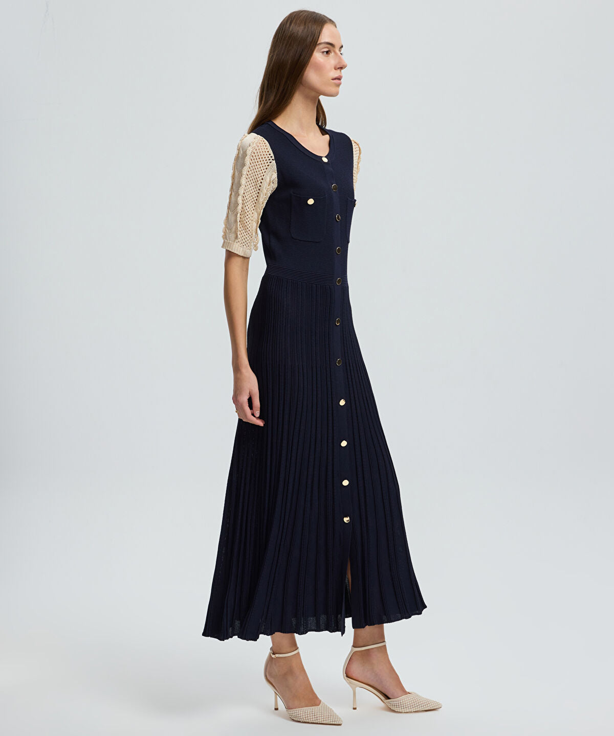 Zoomed Color-Block Knit Dress