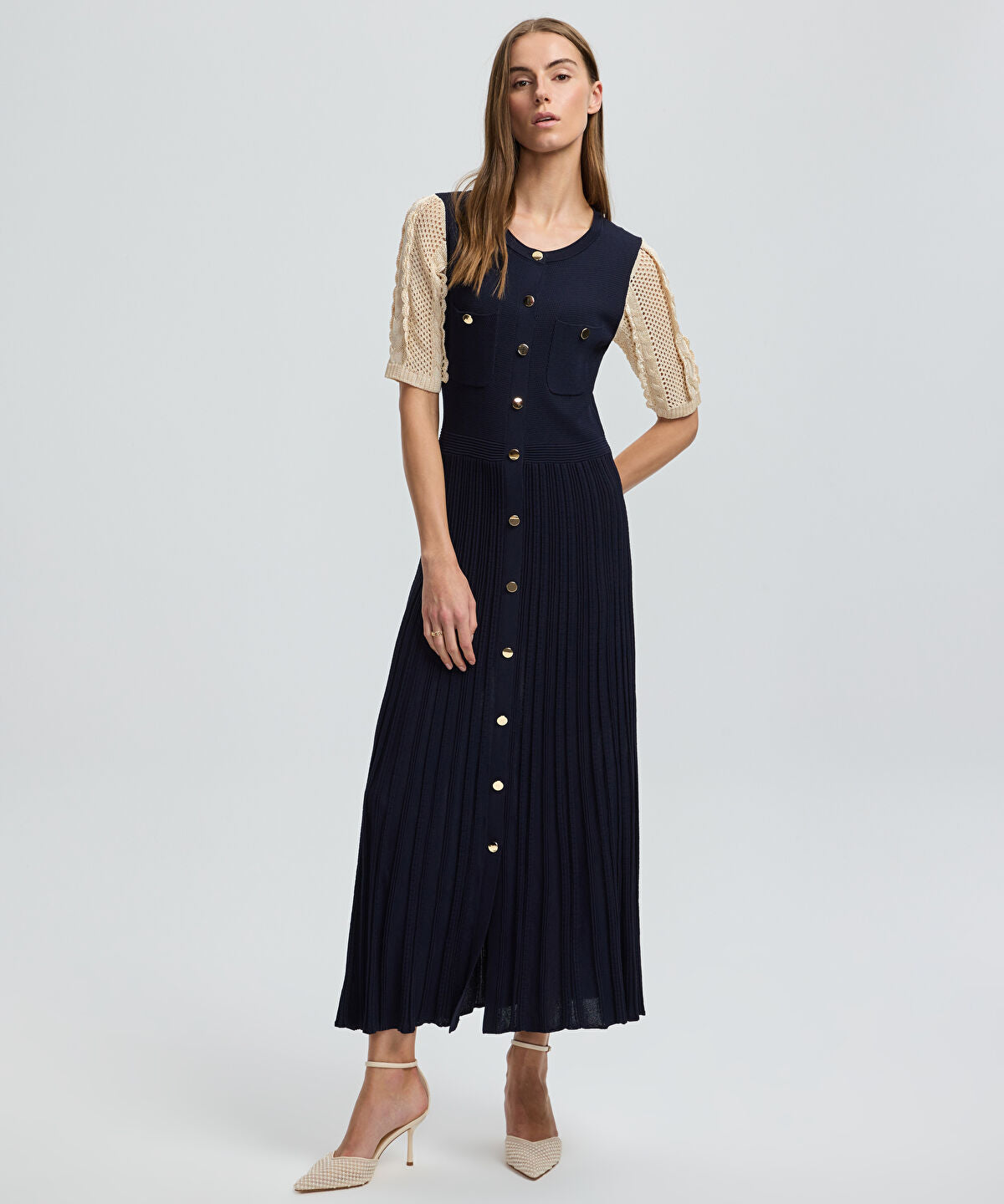 Zoomed Color-Block Knit Dress