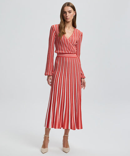 Lurex Thread Wrap Dress 