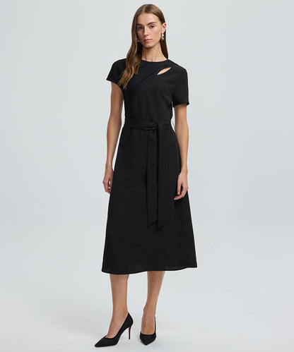 Belted Cutout Dress