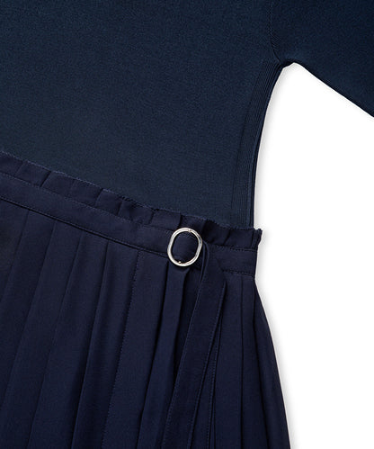 Belted Combination Dress