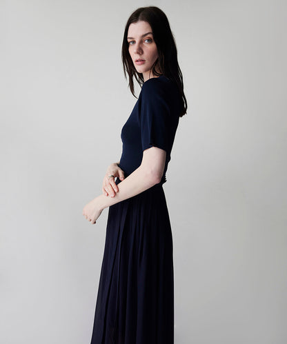 Belted Combination Dress