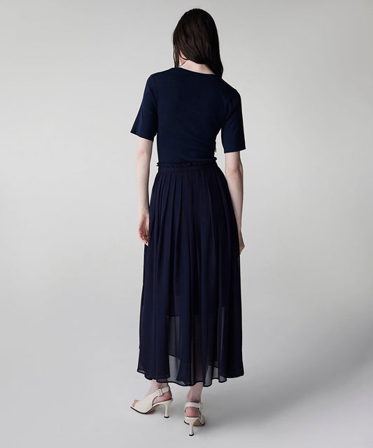Belted Combination Dress
