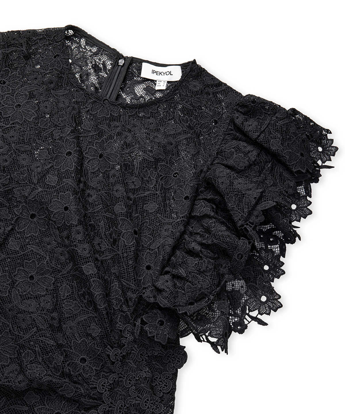 Asymmetric Lace Midi Dress