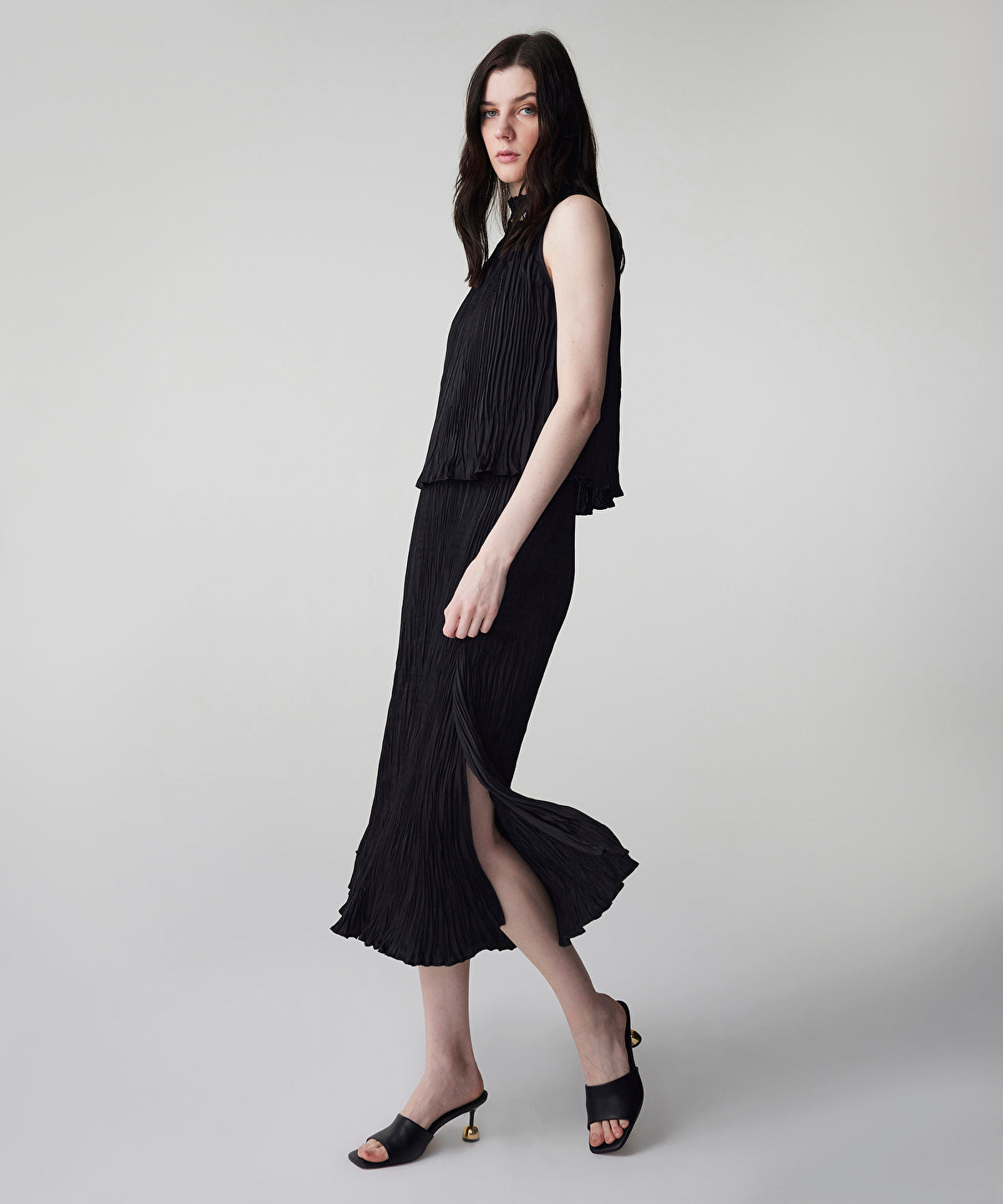 Zoomed Textured Embellished Dress