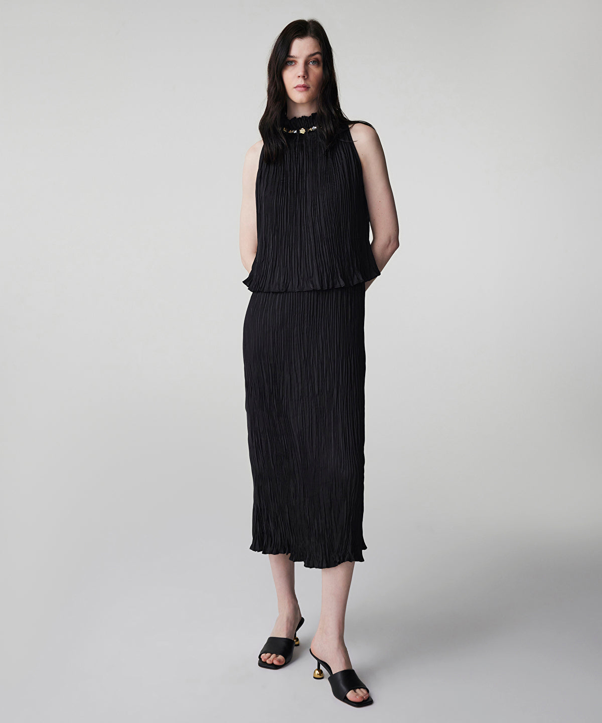 Zoomed Textured Embellished Dress