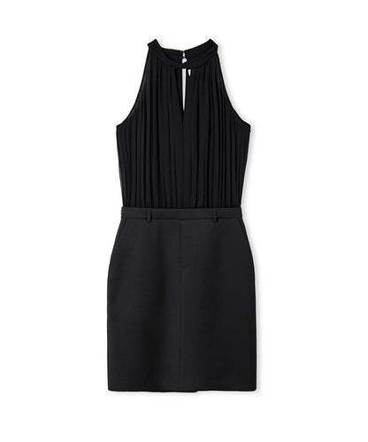 Belted Combination Dress