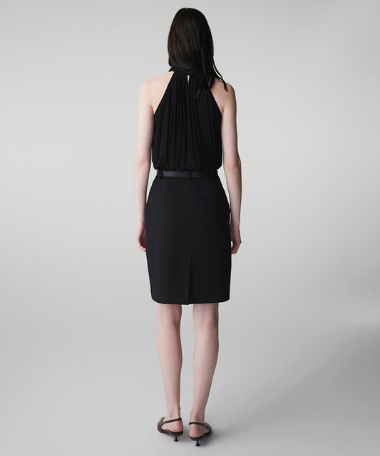 Belted Combination Dress