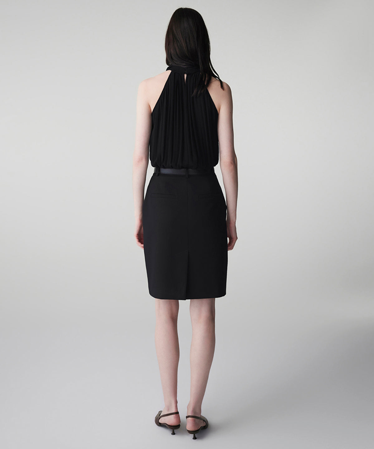 Belted Combination Dress