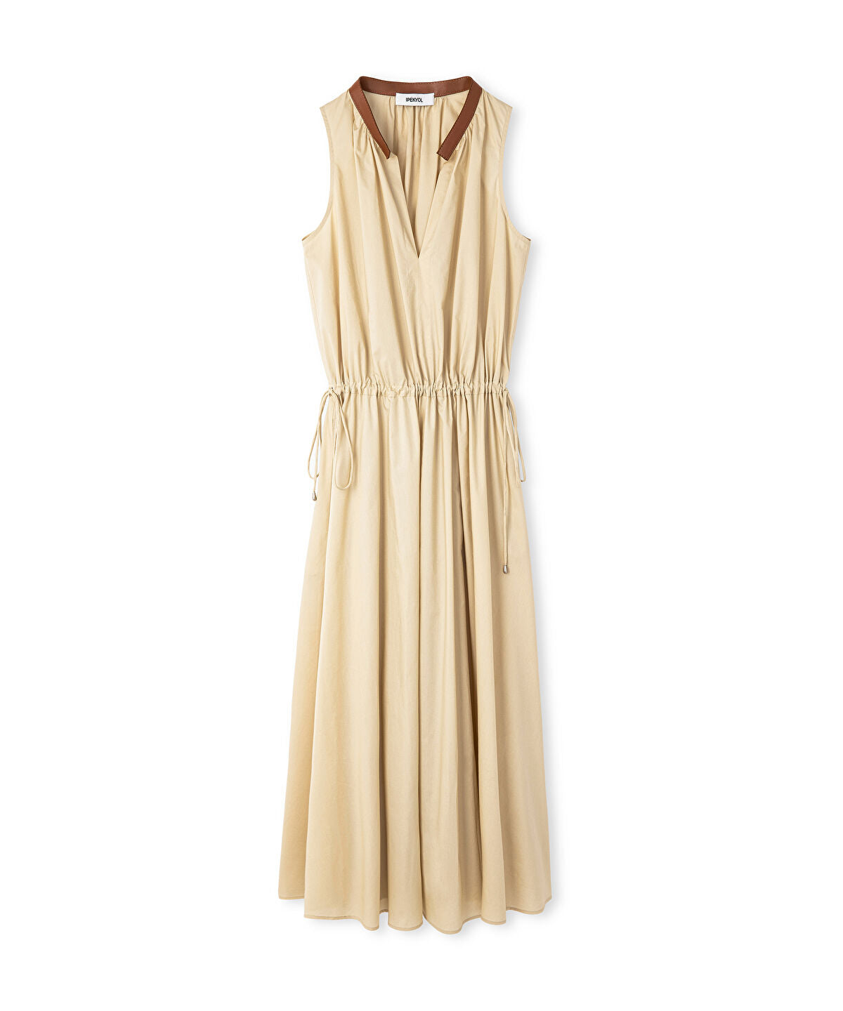 Adjustable Waist Poplin Dress