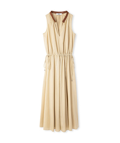 Adjustable Waist Poplin Dress