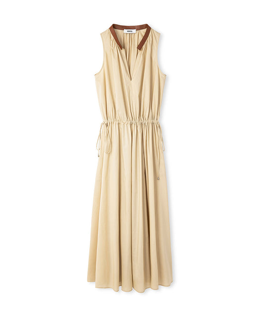 Adjustable Waist Poplin Dress