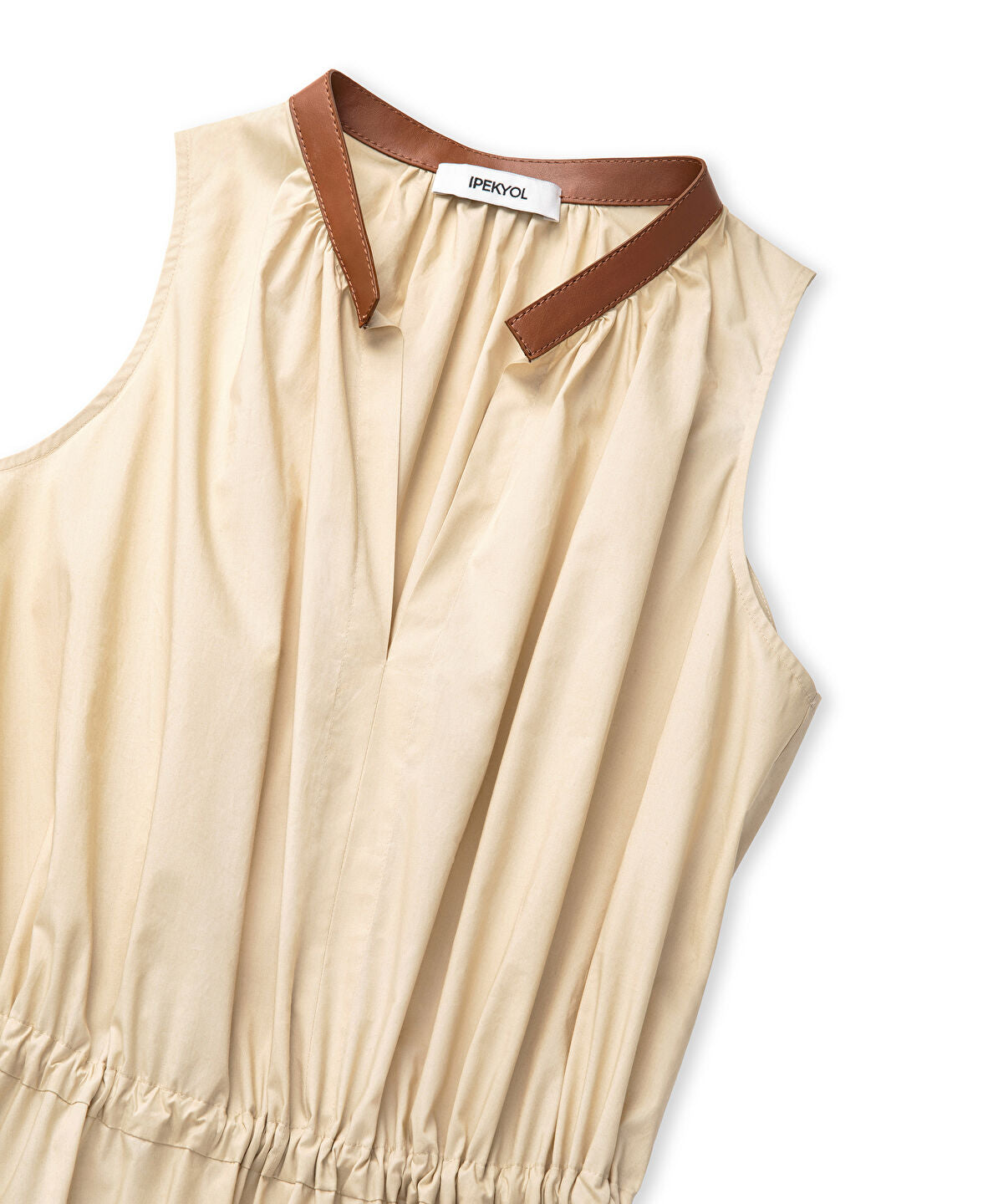 Zoomed Adjustable Waist Poplin Dress