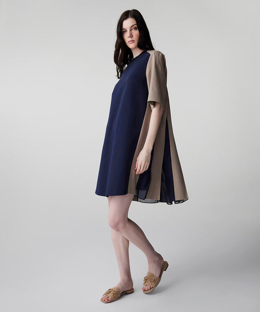 Color-Block Mixed Dress