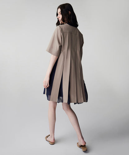 Color-Block Mixed Dress