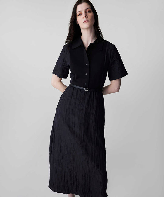 Belted Combination Dress