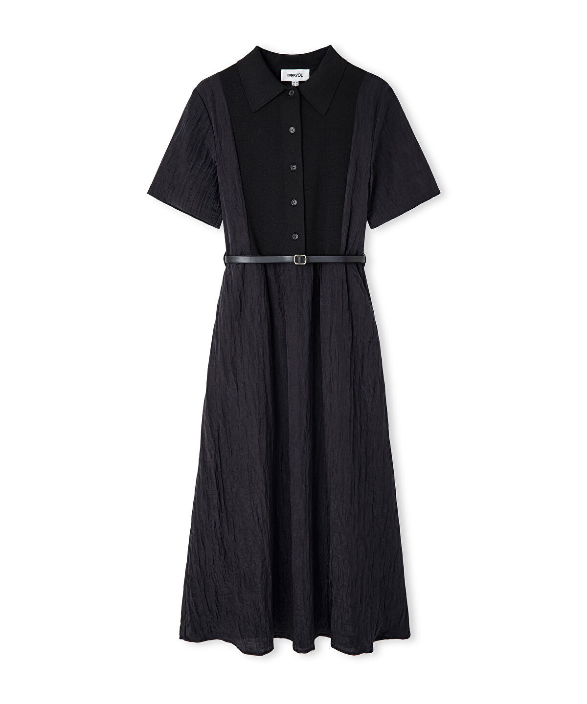 Zoomed Belted Combination Dress