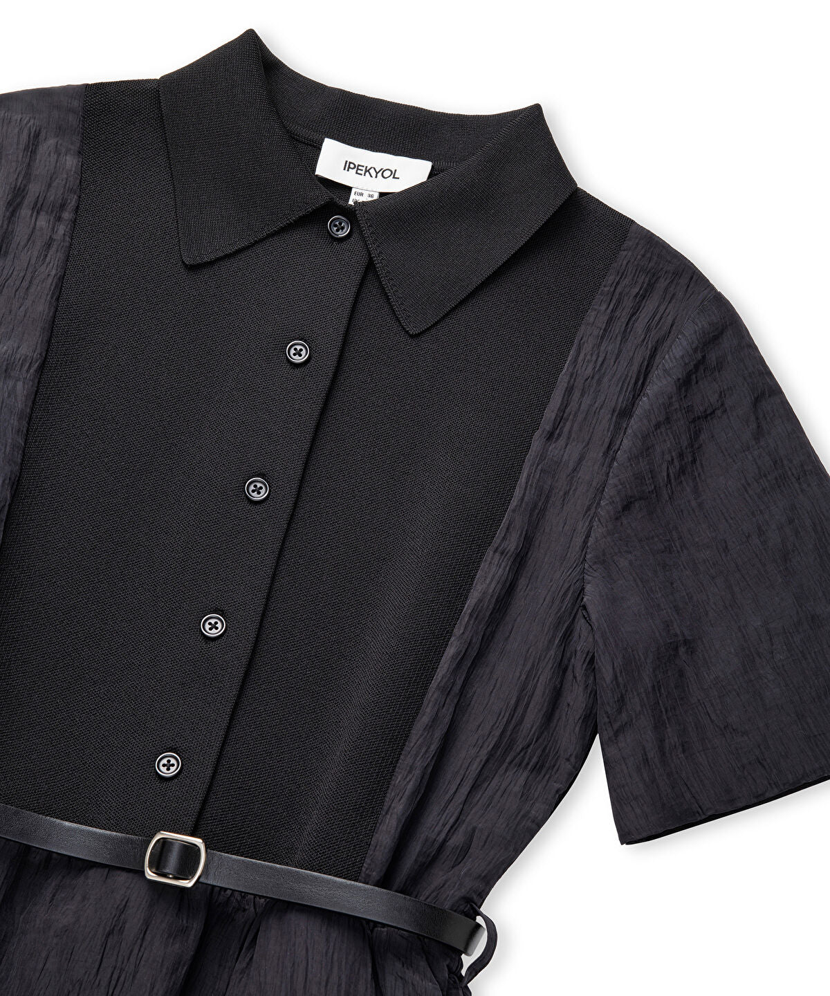Belted Combination Dress