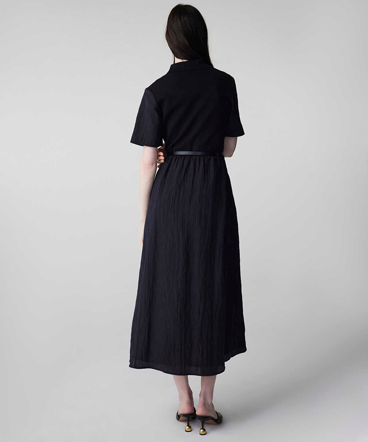 Belted Combination Dress