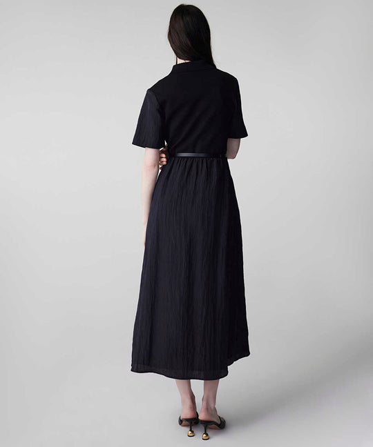 Belted Combination Dress