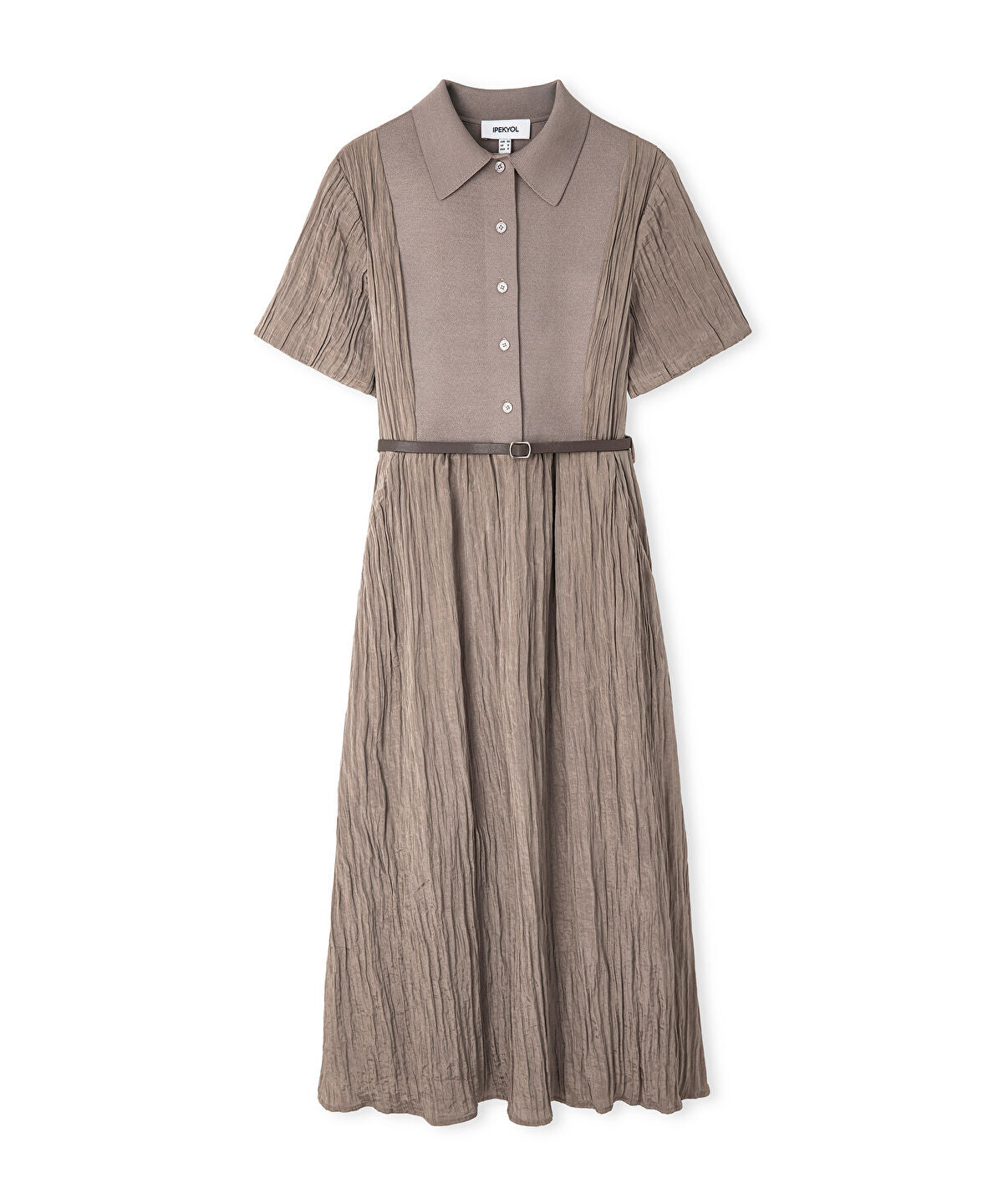 Belted Combination Dress