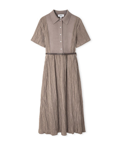 Belted Combination Dress